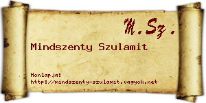Mindszenty Szulamit névjegykártya